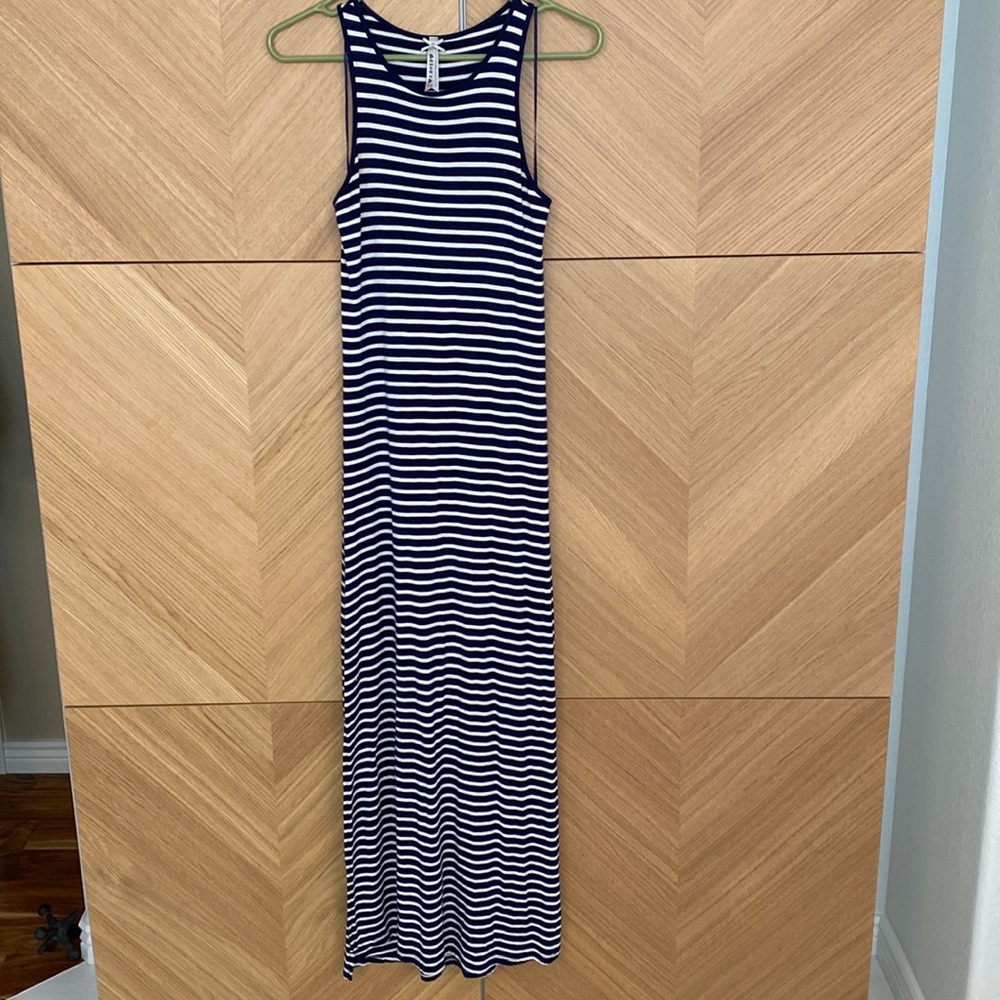 JO&CO Striped Racerback Maxi Dress in S/P